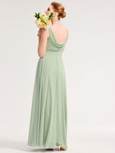 Load image into Gallery viewer, Color=Mint Green | Sleeveless V-Neck Backless A-Line Floor Length Bridesmaid Dresses-Mint Green 2