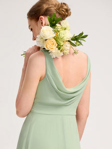 Color=Mint Green | Sleeveless V-Neck Backless A-Line Floor Length Bridesmaid Dresses-Mint Green 3