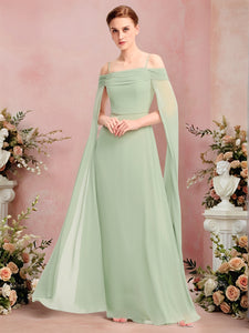 Color=Mint Green | Ever Pretty Wholesale Spaghetti Straps Asymmetrical Split & Padded Bust Chiffon Bridesmaid Dress-Mint Green 1