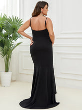 Load image into Gallery viewer, Color=Black | Sleeveless Fishtail Wholesale Evening Dresses with Sweetheart Neckline-Black 2