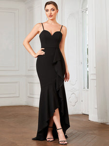 Color=Black | Sleeveless Fishtail Wholesale Evening Dresses with Sweetheart Neckline-Black 3