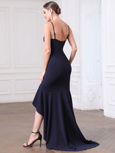 Load image into Gallery viewer, Color=Navy Blue | Sleeveless Fishtail Wholesale Evening Dresses with Sweetheart Neckline-Navy Blue 2