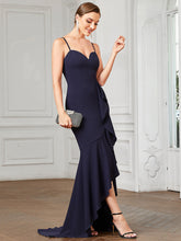 Load image into Gallery viewer, Color=Navy Blue | Sleeveless Fishtail Wholesale Evening Dresses with Sweetheart Neckline-Navy Blue 4