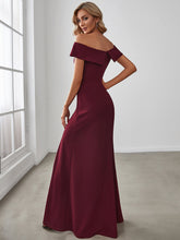 Load image into Gallery viewer, Color=Burgundy | Bewitching Off Shoulders Floor Length Pencil Wholesale Evening Dresses-Burgundy 2