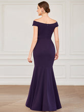 Load image into Gallery viewer, Color=Dark Purple | Off Shoulders Asymmetrical Hem A Line Wholesale Evening Dresses-Dark Purple 2