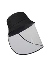 Load image into Gallery viewer, Color=Black | Transparent Full Face Outdoor Protection Hat-Black 1