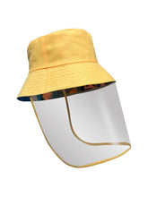 Load image into Gallery viewer, Color=Yellow | Transparent Full Face Outdoor Protection Hat-Yellow 1