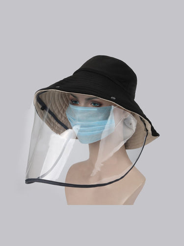 Color=Black | Anti-Spitting Anti-Virus Protective Removable Full Hat-Black 1