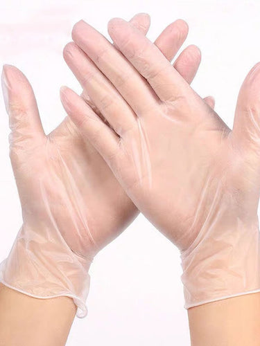 Color=transparent | Cheap Anti-Bacterial Powder Free Pvc Transparent Protective Gloves-Transparent 1