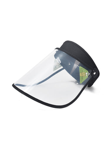 Color=Black | Wholesale Transparent Isolation Anti-Pollution Protective Face-Shield Hat-Black 1