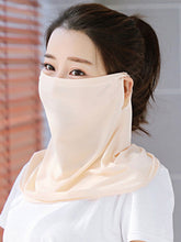 Load image into Gallery viewer, Color=Beige | Women&#39;S Uv Protection Ice Silk Breathable Elastic Neck Gaiter-Beige 1