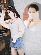 Load image into Gallery viewer, Color=Beige | Women&#39;S Uv Protection Ice Silk Breathable Elastic Neck Gaiter-Beige 3