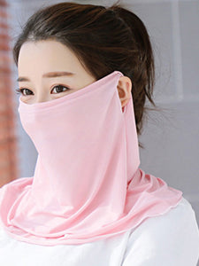 Color=Blush | Women'S Uv Protection Ice Silk Breathable Elastic Neck Gaiter-Blush 2