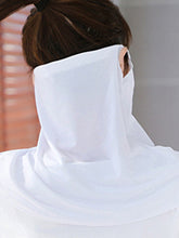 Load image into Gallery viewer, Color=White | Women&#39;S Uv Protection Ice Silk Breathable Elastic Neck Gaiter-White 2