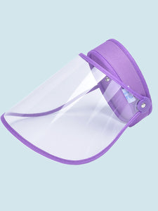 Color=Purple | Wholesale Protective Hd Transparent Adjustable Detachable Safety Face Shield-Purple 2