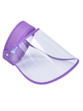 Load image into Gallery viewer, Color=Purple | Wholesale Protective Hd Transparent Adjustable Detachable Safety Face Shield-Purple 1