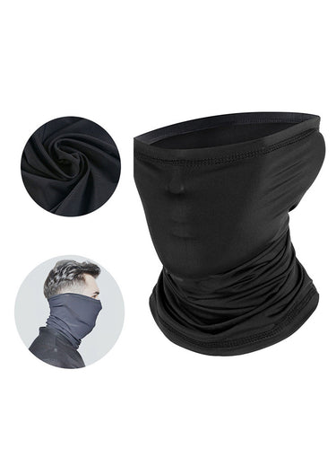Color=Black | Multifunction Breathable Elastic Neck Gaiter For Outdoor Activities-Black 1