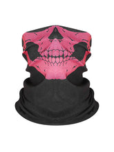 Load image into Gallery viewer, Color=Pink | Skeleton Printed Breathable Monster Face Protective Neck Gaiter -Pink 1