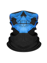 Load image into Gallery viewer, Color=Sapphire Blue | Skeleton Printed Breathable Monster Face Protective Neck Gaiter -Sapphire Blue 1