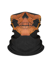Load image into Gallery viewer, Color=Yellow | Skeleton Printed Breathable Monster Face Protective Neck Gaiter -Yellow 1