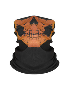 Color=Yellow | Skeleton Printed Breathable Monster Face Protective Neck Gaiter -Yellow 1