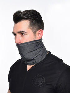 Color=Deep Grey | Men'S Solid Color Breathable Protective Neck Gaiter Scarf-Deep Grey 1