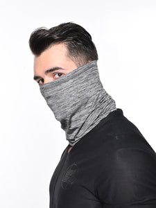 Color=Grey | Men'S Solid Color Breathable Protective Neck Gaiter Scarf-Grey 1