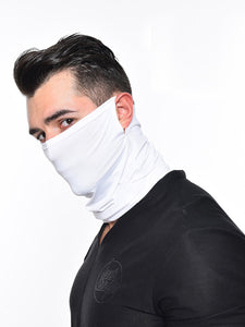 Color=White | Men'S Hanging Ears Ice Silk Protective Neck Gaiter For Motorcycle-White 1