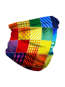 Color=Multicolor1 | Seamless Bandana Face Covering Neck Gaiter Scarf-Multicolor1 3