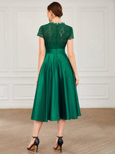 Load image into Gallery viewer, Color=Dark Green | Women&#39;s Short Sleeves Knee-Length Wholesale Cocktail Dresses-Dark Green 2