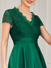 Load image into Gallery viewer, Color=Dark Green | Women&#39;s Short Sleeves Knee-Length Wholesale Cocktail Dresses-Dark Green 5