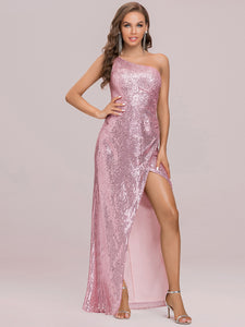 Color=Orchid | Hot and Sexy One Shoulder Split Wholesale Evening Dresses-Orchid 8