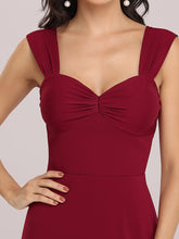 Load image into Gallery viewer, Color=Burgundy | Sweetheart A Line Floor Length Bridesmaid Dress-Burgundy 5