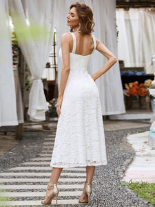 Color=Cream |  Beautiful White Cold Shoulder Evening Dress for Women-Cream 2
