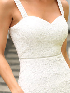 Color=Cream |  Beautiful White Cold Shoulder Evening Dress for Women-Cream 5