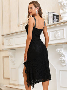 Color=Black | Elegant and Classy Lace Evening Dress for Women-Black 2