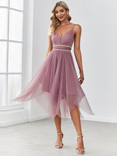 Load image into Gallery viewer, Color=Orchid | Spaghetti Straps Deep V Neck A line Wholesale Bridesmaid Dresses-Orchid 1