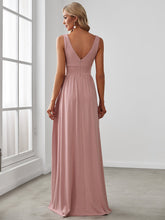 Load image into Gallery viewer, Color=Dusty Rose | Sleeveless Wholesale Bridesmaid Dresses with Deep V Neck and A Line-Dusty Rose 2