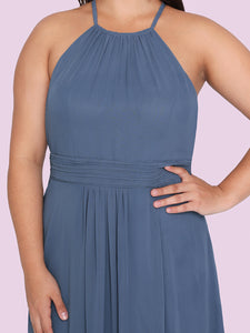 Color=Dusty Navy | Sleeveless A Line Pleated Decoration Wholesale Evening Dresses-Dusty Navy 5