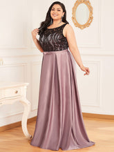 Load image into Gallery viewer, Color=Mauve | Round Neck Wholesale Evening Dresses for Women-Mauve 3