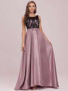 Color=Mauve | Round Neck Wholesale Evening Dresses for Women-Mauve 6