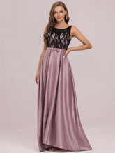 Load image into Gallery viewer, Color=Mauve | Round Neck Wholesale Evening Dresses for Women-Mauve 8