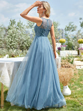 Load image into Gallery viewer, Color=Dusty Navy | Women&#39;s Charming Floor Length Wholesale Evening Dresses-Dusty Navy 2