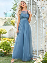 Load image into Gallery viewer, Color=Dusty Navy | Women&#39;s Charming Floor Length Wholesale Evening Dresses-Dusty Navy 3