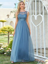 Load image into Gallery viewer, Color=Dusty Navy | Women&#39;s Charming Floor Length Wholesale Evening Dresses-Dusty Navy 4