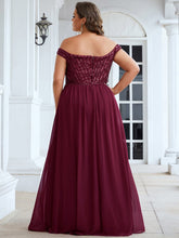 Load image into Gallery viewer, Color=Burgundy | Plus Size Adorable Sweetheart Neckline A-line Wholesale Evening Dresses-Burgundy 2