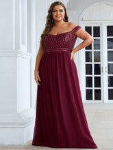 Load image into Gallery viewer, Color=Burgundy | Plus Size Adorable Sweetheart Neckline A-line Wholesale Evening Dresses-Burgundy 1