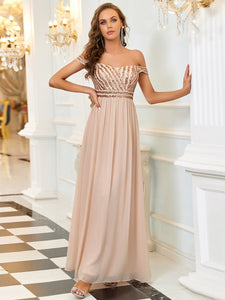 Color=Blush | Adorable Sweetheart Neckline A-line Wholesale Evening Dresses-Blush 3