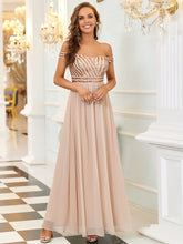 Load image into Gallery viewer, Color=Blush | Adorable Sweetheart Neckline A-line Wholesale Evening Dresses-Blush 4