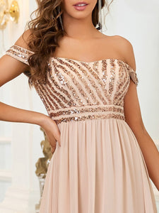 Color=Blush | Adorable Sweetheart Neckline A-line Wholesale Evening Dresses-Blush 5